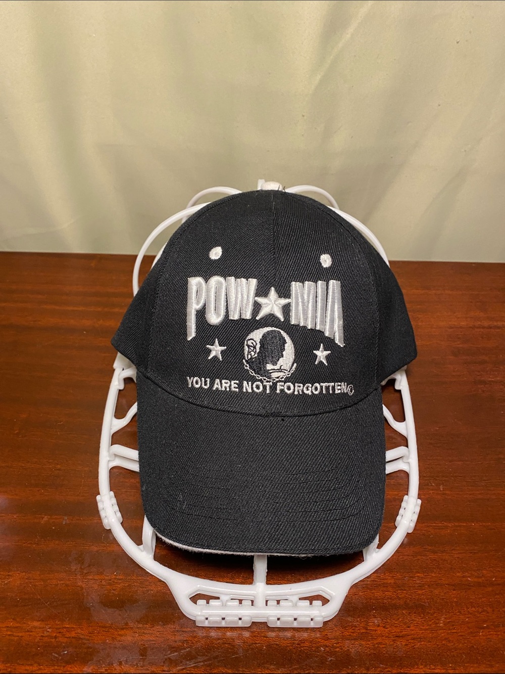 POW•MIA Military Memorial Baseball Cap You Are Not Forgotten Black Embroidered